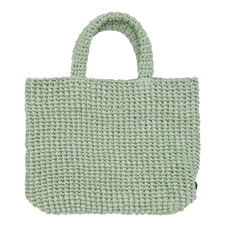 Mint Green Small Crochet Tote Bag