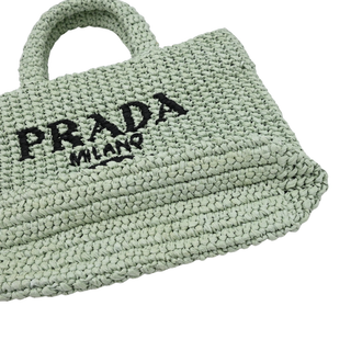 Mint Green Small Crochet Tote Bag