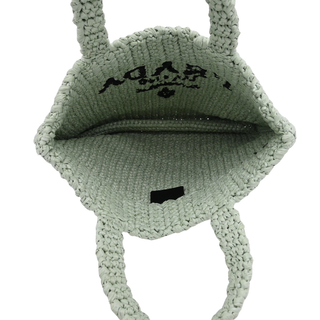 PRADA | Mint Green Small Crochet Tote Bag