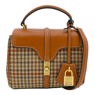 Mini 16 Tweed & Calfskin Top Handle Bag