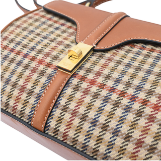 Mini 16 Tweed & Calfskin Top Handle Bag