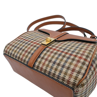 Mini 16 Tweed & Calfskin Top Handle Bag