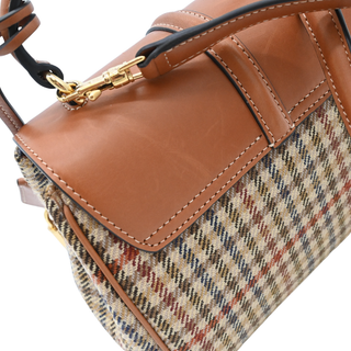 Mini 16 Tweed & Calfskin Top Handle Bag