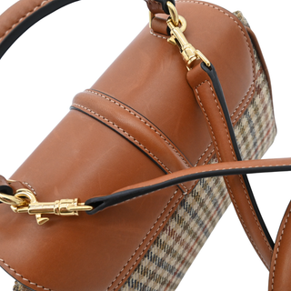 Mini 16 Tweed & Calfskin Top Handle Bag