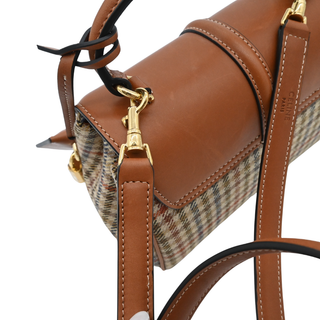 Mini 16 Tweed & Calfskin Top Handle Bag
