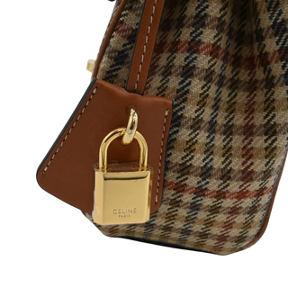 Mini 16 Tweed & Calfskin Top Handle Bag