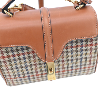 Mini 16 Tweed & Calfskin Top Handle Bag