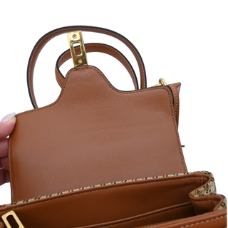 Mini 16 Tweed & Calfskin Top Handle Bag