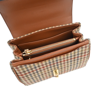 Mini 16 Tweed & Calfskin Top Handle Bag