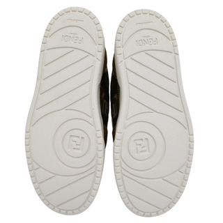 FENDI | Match Brown FF Jacquard Suede Low Top Sneakers