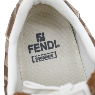 FENDI | Match Brown FF Jacquard Suede Low Top Sneakers