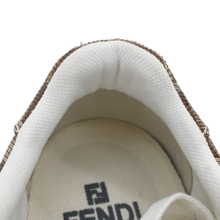FENDI | Match Brown FF Jacquard Suede Low Top Sneakers