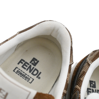 FENDI | Match Brown FF Jacquard Suede Low Top Sneakers