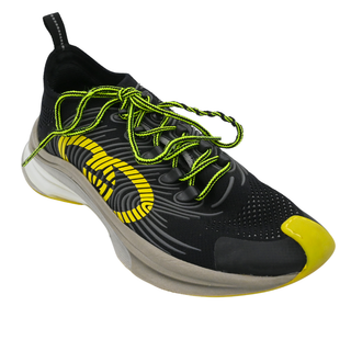 Black Yellow Run Knit Sneakers