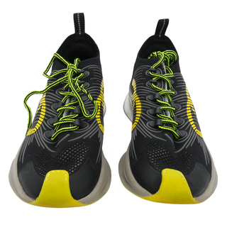 Black Yellow Run Knit Sneakers