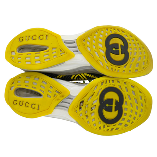 Black Yellow Run Knit Sneakers