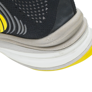 Black Yellow Run Knit Sneakers