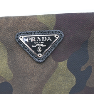 PRADA | Camouflage Tessuto Nylon Zip Wristlet Pouch