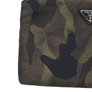 PRADA | Camouflage Tessuto Nylon Zip Wristlet Pouch