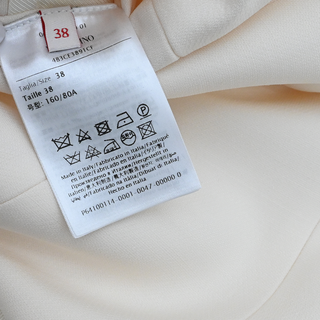 Floral Applique Ivory Wool-Blend Blazer