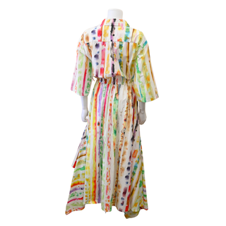Watercolor Cotton Shirt Dress
