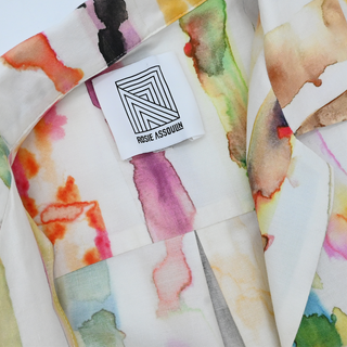 Watercolor Cotton Shirt Dress