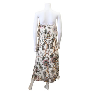 Karmic Flounce Silk Midi Dress