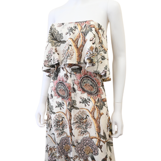 Karmic Flounce Silk Midi Dress
