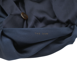 Ascot Navy Satin Top Handle Bag