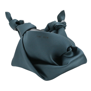 Ascot Dark Teal Satin Top Handle Bag