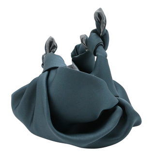 Ascot Dark Teal Satin Top Handle Bag