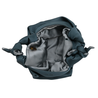 Ascot Dark Teal Satin Top Handle Bag
