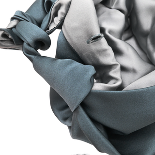 Ascot Dark Teal Satin Top Handle Bag