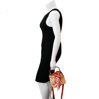 Bon Bon Mini Raffia Woven Bucket Bag