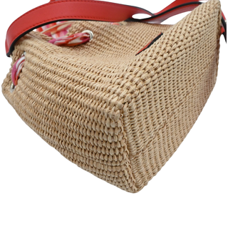 Bon Bon Mini Raffia Woven Bucket Bag