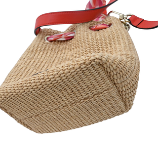 Bon Bon Mini Raffia Woven Bucket Bag