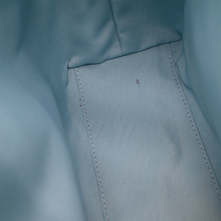 Light Blue Saffiano Leather Zip Top Tote Bag