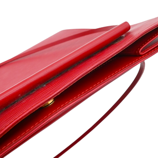 Red Epi Leather Saint Tropez Shoulder Bag