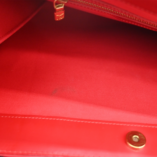 Red Epi Leather Saint Tropez Shoulder Bag