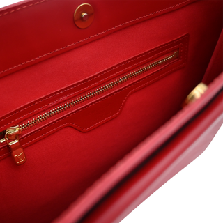 Red Epi Leather Saint Tropez Shoulder Bag