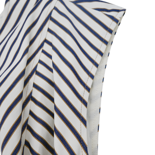 Paneled Striped Twill Top