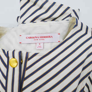 Paneled Striped Twill Top