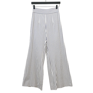 Striped Twill Wide Leg Pants