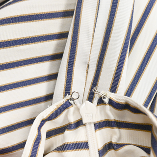 Striped Twill Wide Leg Pants