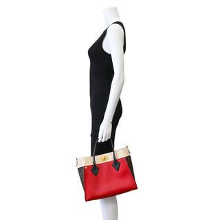On My Side MM Monogram & Leather Tote Bag