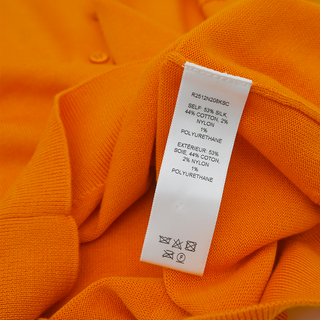 Orange Silk-Blend Polo Shirt
