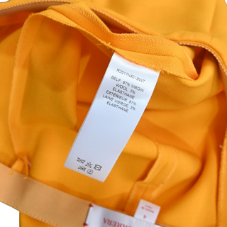 Orange Wool-Blend Trousers