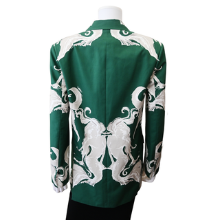 Metamorphose Siren Print Double-Breasted Blazer