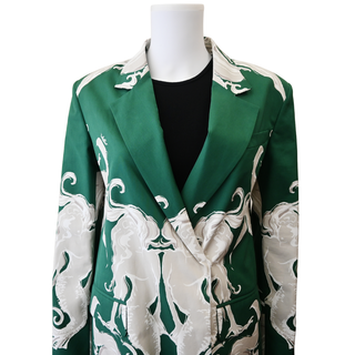 Metamorphose Siren Print Double-Breasted Blazer