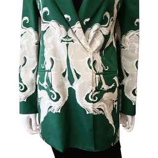 Metamorphose Siren Print Double-Breasted Blazer
